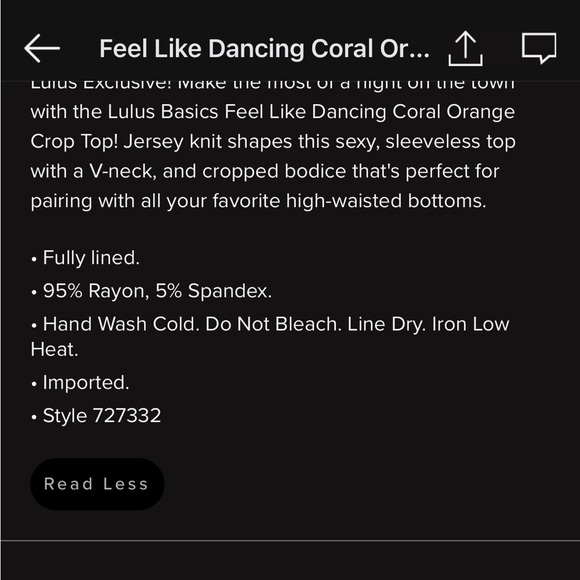 Feel like dancing coral orange crop top - M - Picture 4 of 6